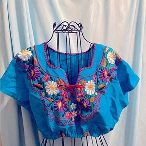 Mexican embroidered top for women S/M